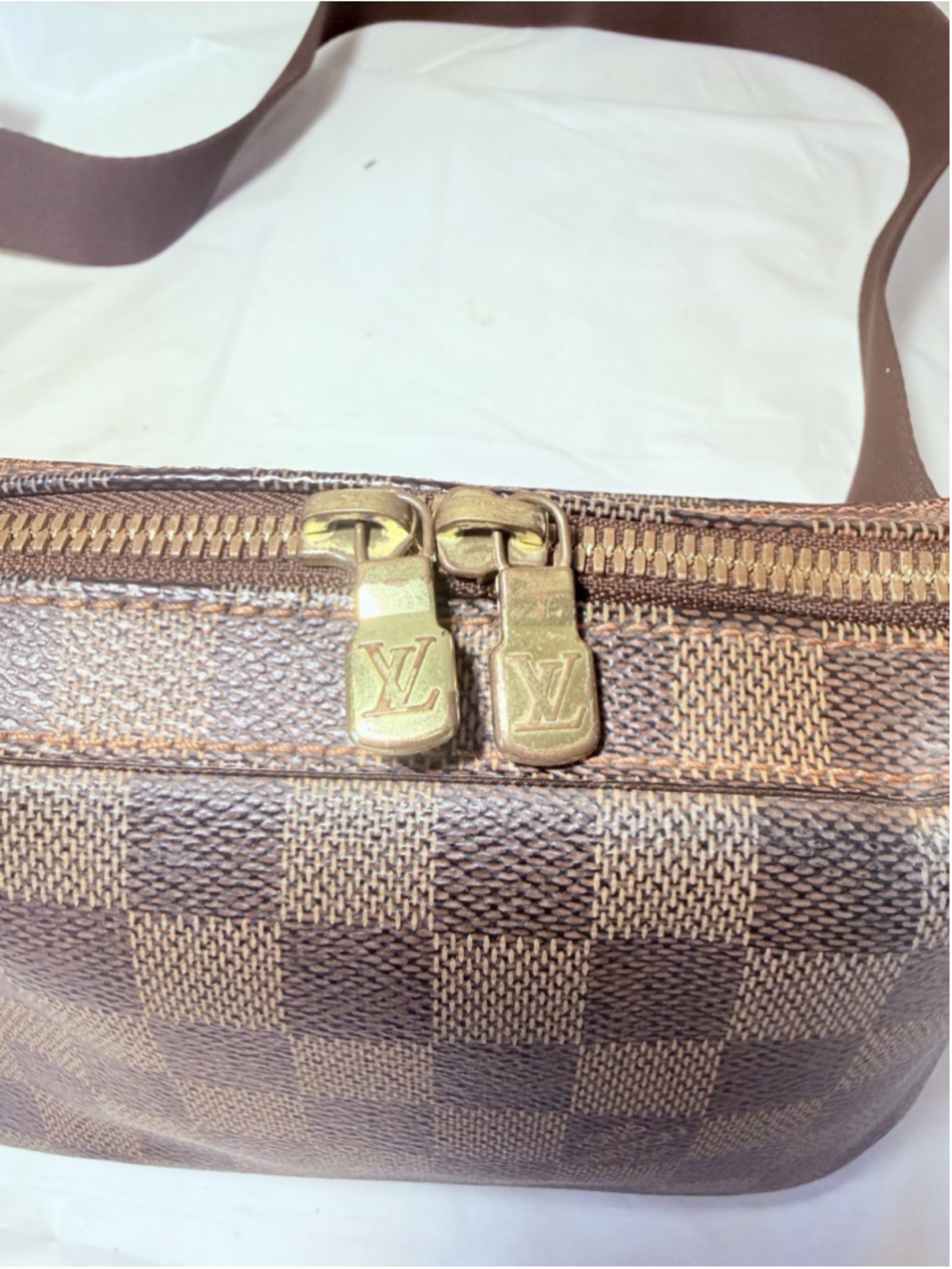 Louis Vuitton LV Shoulder Bag Geronimos Ebene Brown Damier - Picture 11 of 16